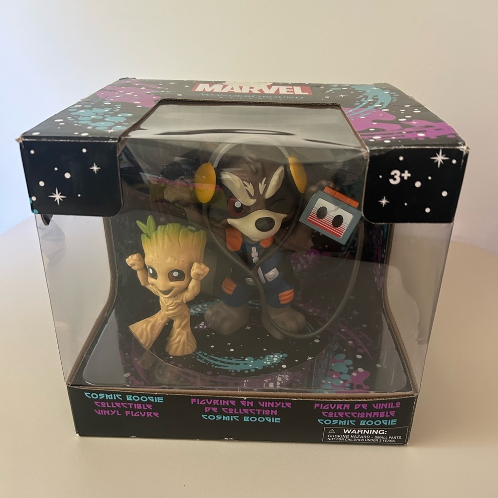 Marvel Disney Wonderland Gallery Cosmic Boogie Vinyl Figures - Groot & Rocket